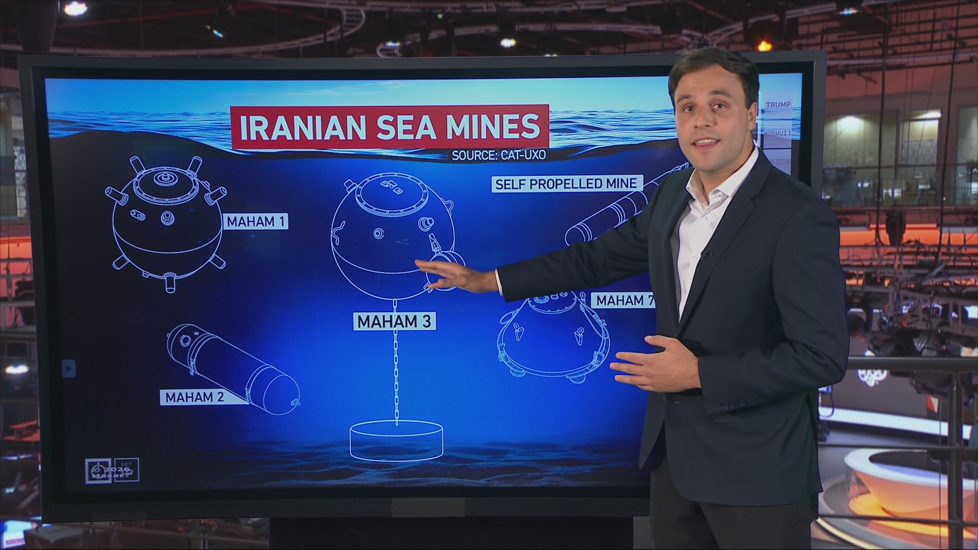 Video thumbnail for How suspected sea mines in Hormuz could delay Trump’s reopening plan