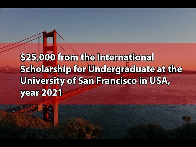 Video thumbnail for $25,000 from the International Scholarship at the University of San Francisco, year 2021