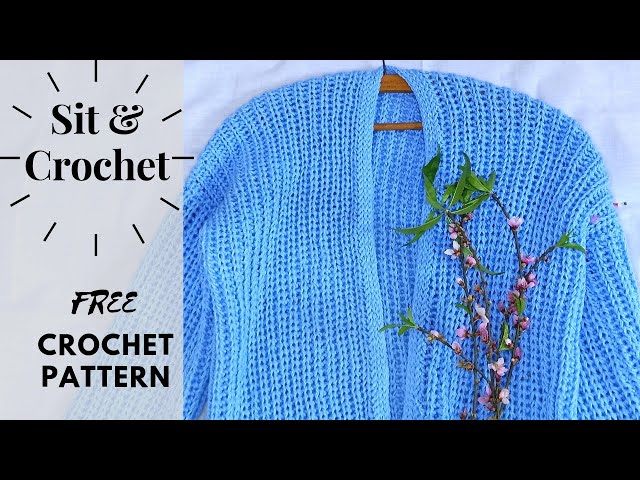 Video thumbnail for How To Crochet An Oversized Cardigan Tutorial