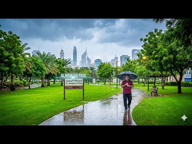 Video thumbnail for Beautiful Rainy Day in Dubai 🌧️ | Exploring the Greenery at Naif Park Deira