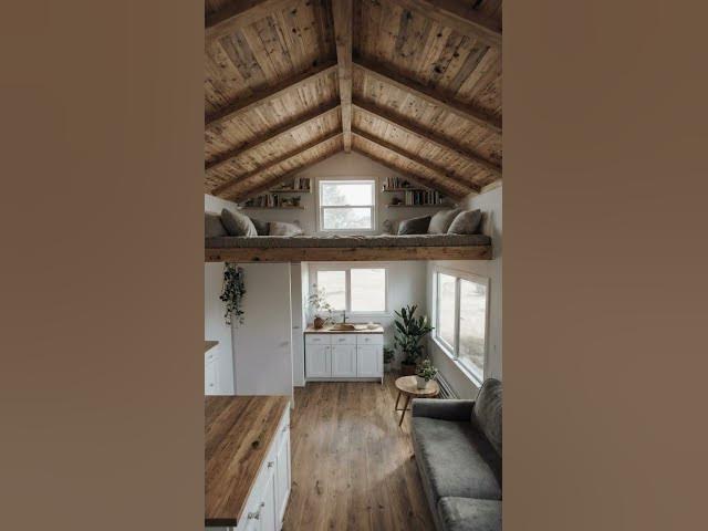Video thumbnail for Two-Story Tiny Home Tour: Vaulted Ceiling & Cozy Reading Nook  #tinyhome #interiordesign #home