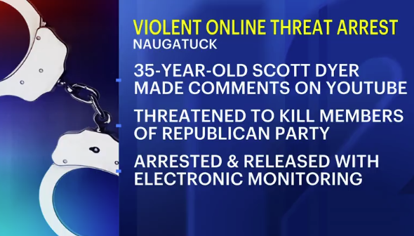 Video thumbnail for Violent threats against Republicans lead to federal charges against a Naugatuck man
