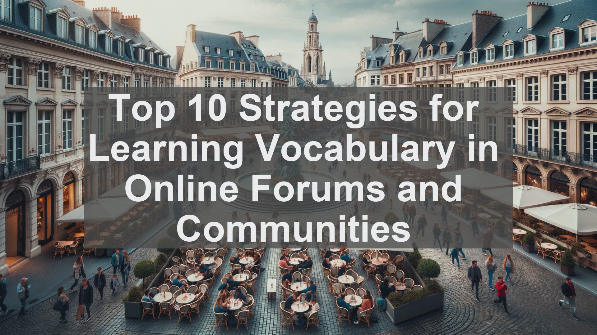 'Video thumbnail for Top 10 Strategies for Learning Vocabulary in Online Forums and Communities'