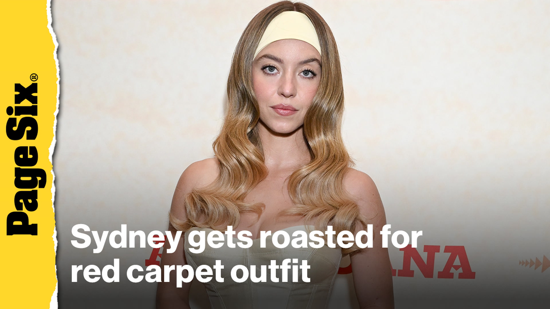 'Video thumbnail for Sydney Sweeney's 'Americana' premiere outfit roasted on social media after American Eagle controversy'