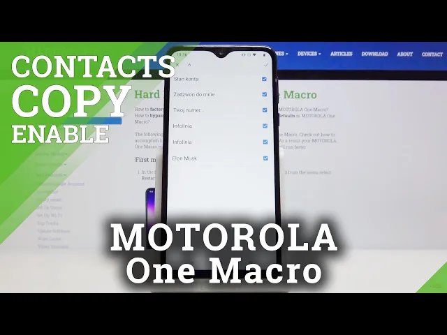 Video thumbnail for How to Copy Contacts in MOTOROLA One Macro - Move Numbers