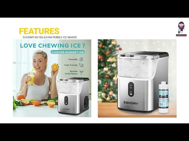 Video thumbnail for EUHOMY IM 15S AZ HM Pebble Ice Maker Machine