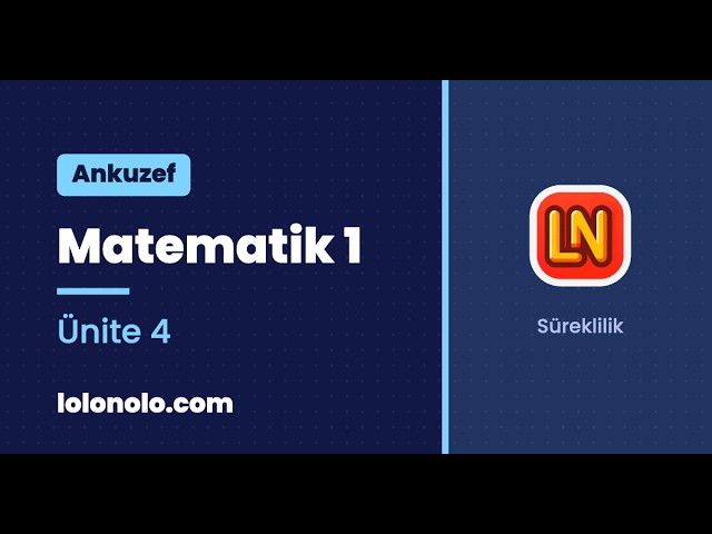 Video thumbnail for Ankuzef Matematik 1 Ünite 4 Deneme Sınavı