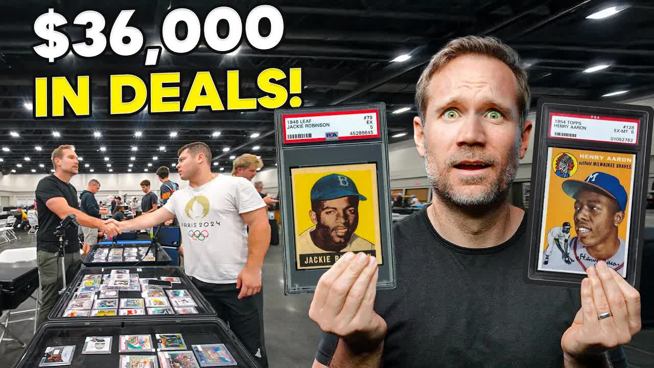 Video thumbnail for Sports Card Investor: $36k card show deals! insights on jordan, acuna, and vintage values