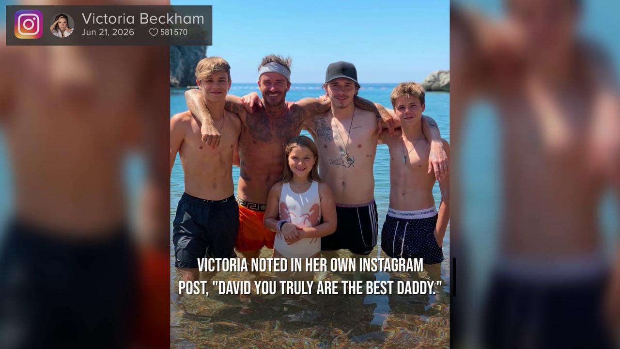 Video thumbnail for NEWS OF THE WEEK: David Beckham includes estranged son Brooklyn in Father's Day post.