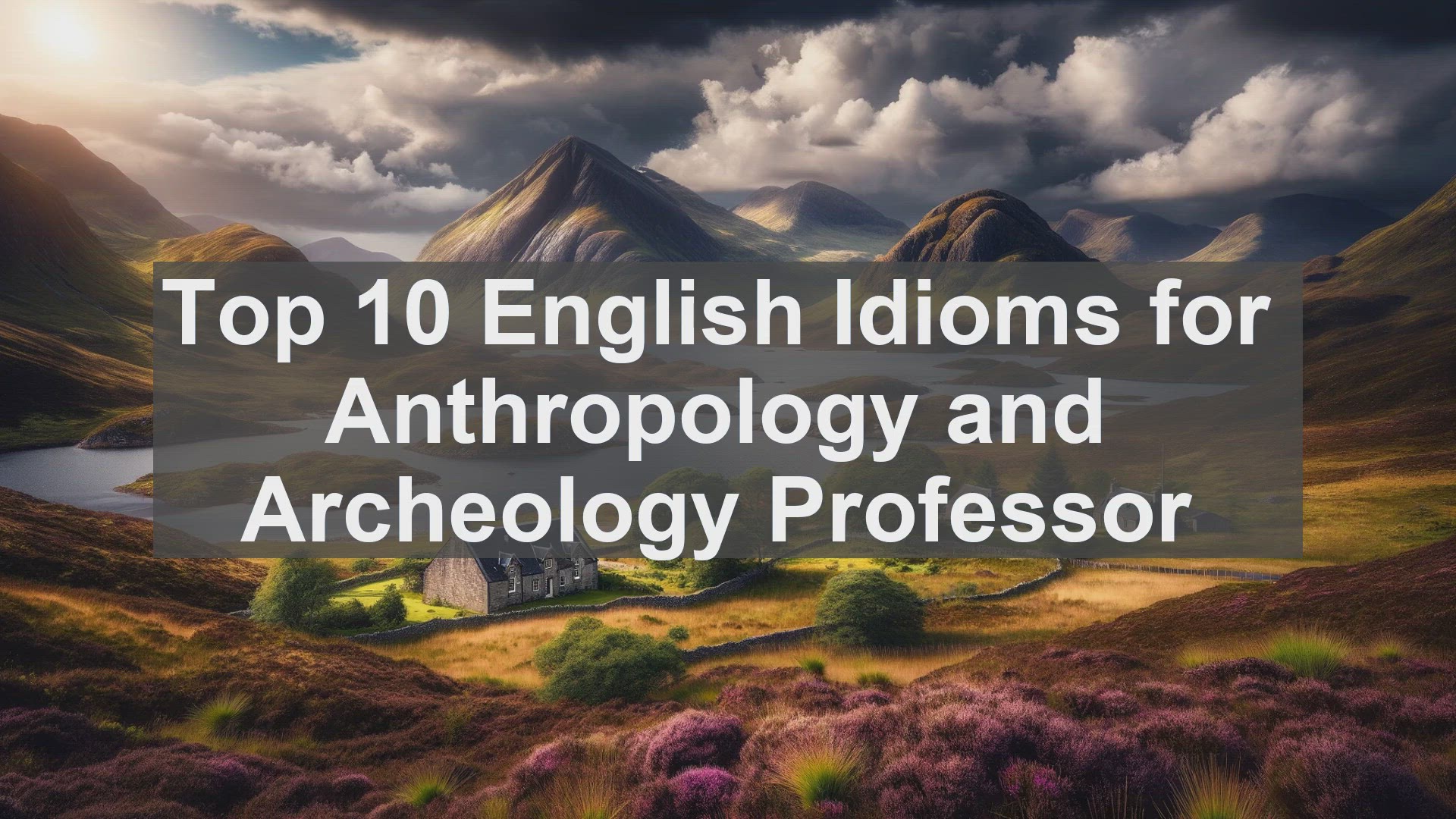 'Video thumbnail for Top 10 English Idioms for Anthropology and Archeology Professor'