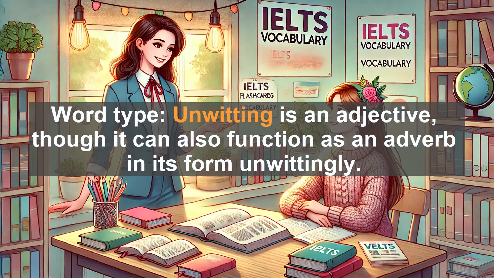 'Video thumbnail for 2000 Must Know IELTS 9.0 Vocabulary - Understanding 'Unwitting': A Key Word for IELTS Success'