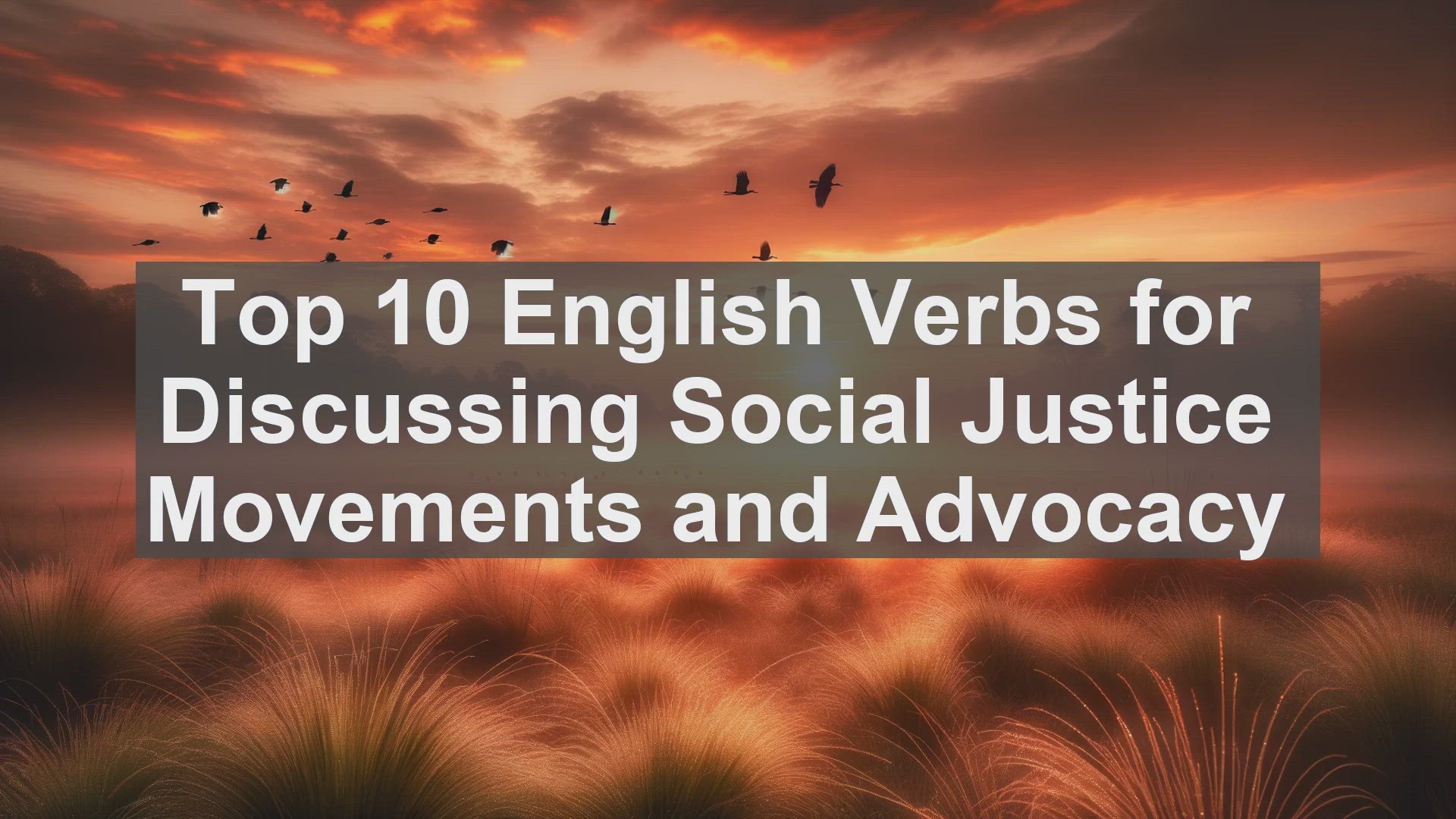 'Video thumbnail for Top 10 English Verbs for Discussing Social Justice Movements and Advocacy'