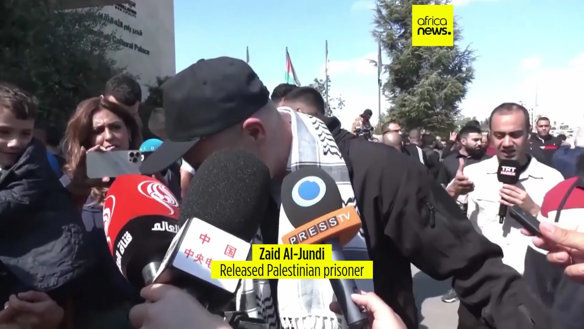 'Video thumbnail for Released Palestinian prisoners speak out about conditions in Israeli jails'