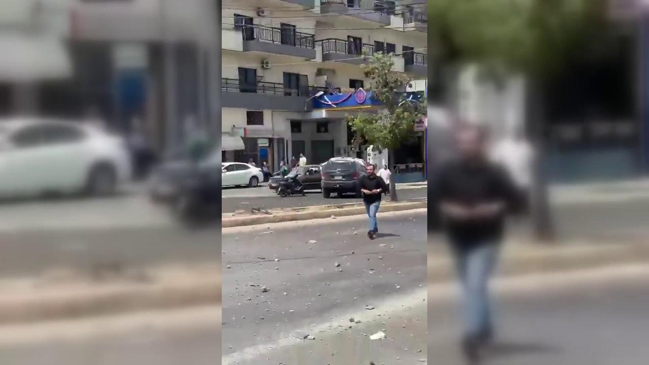 Video thumbnail for Lebanon: Israeli Warplanes Strike Deir al-Zahrani in Southern Lebanon.