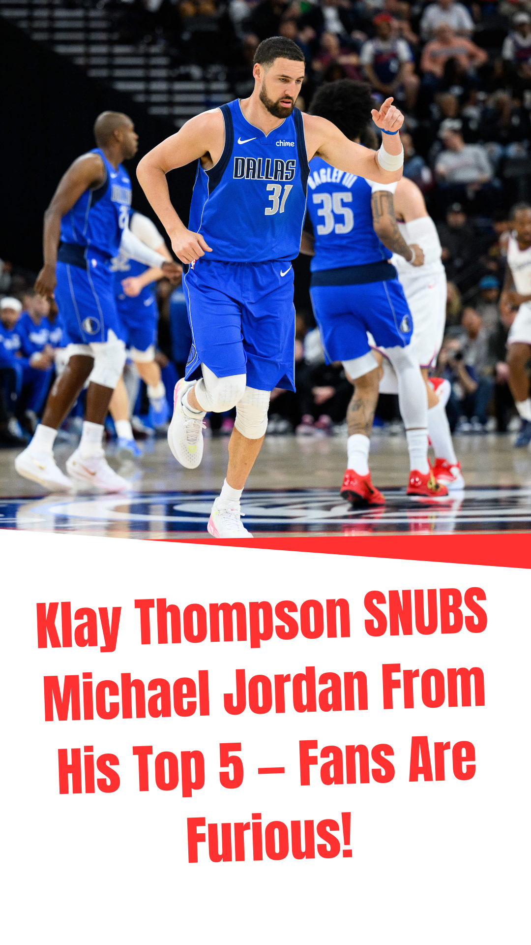 Video thumbnail for Klay Thompson SNUBS Michael Jordan From His Top 5 — Fans Are Furious!