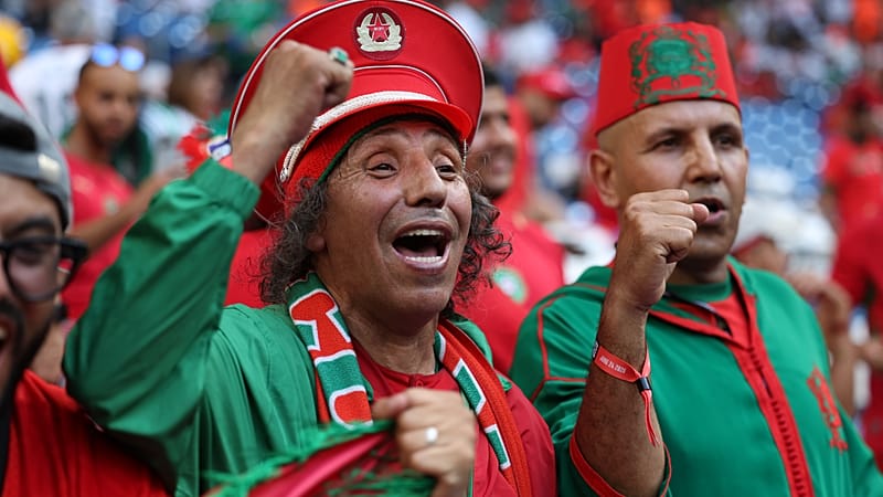Video thumbnail for Morocco fans celebrate as the team advances to Round 16 of the World Cup