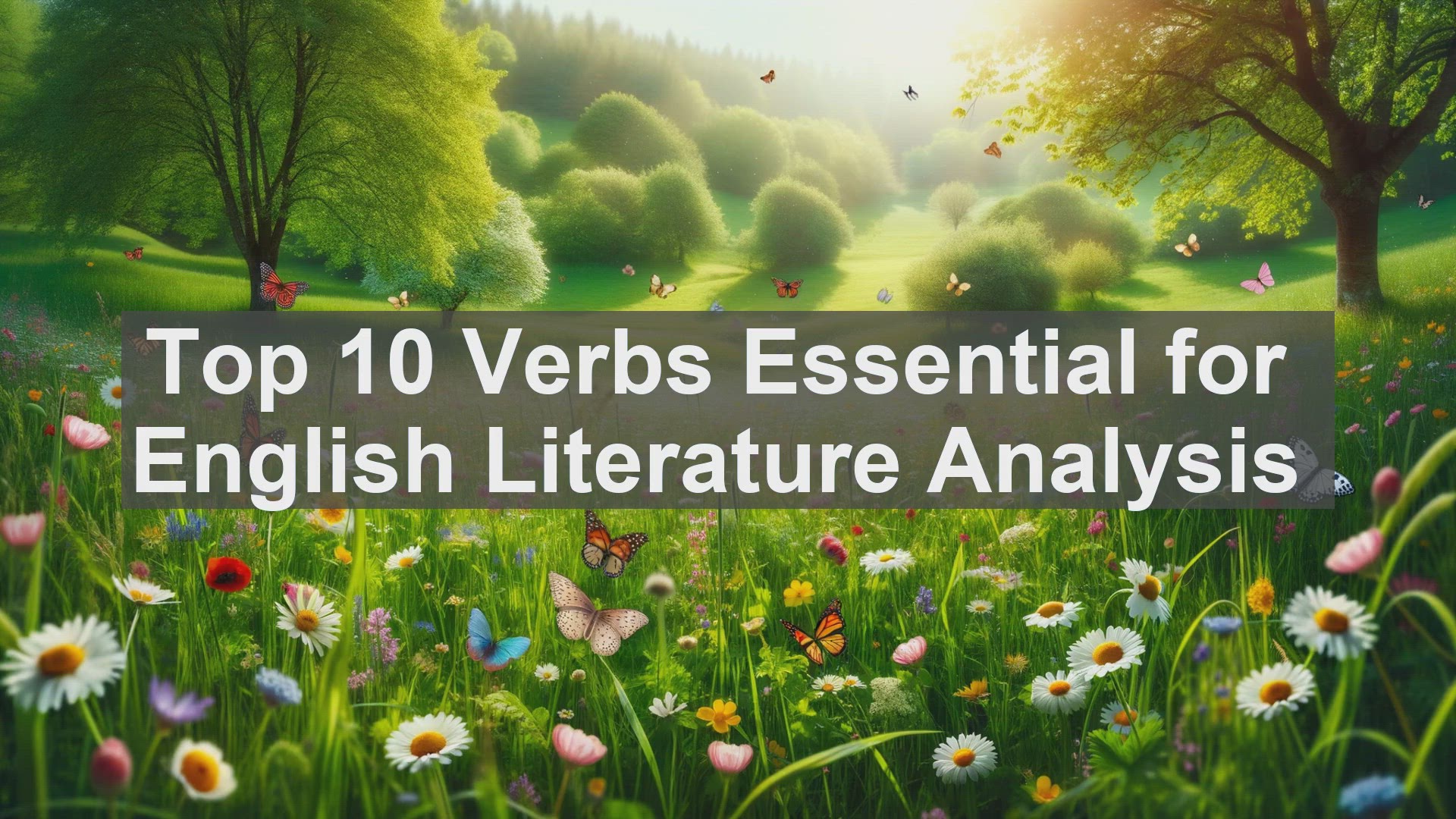 'Video thumbnail for Top 10 Verbs Essential for English Literature Analysis'