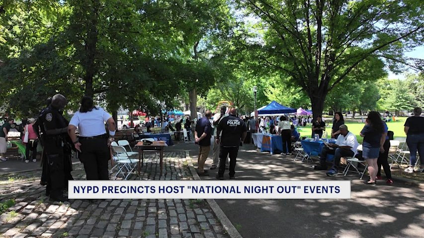 Video thumbnail for Communities across NYC connect with local NYPD precincts for National Night Out