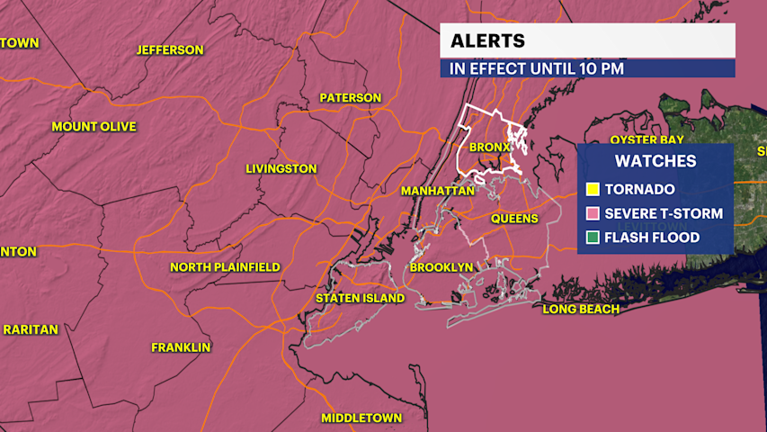 Video thumbnail for STORM WATCH: Strong-to-severe thunderstorms tonight with a dramatic drop in temperatures tomorrow in the Bronx