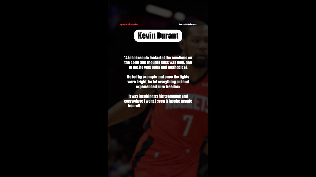Video thumbnail for Kevin Durant’s Emotional Russell Westbrook Retirement Message Has Everyone Talking