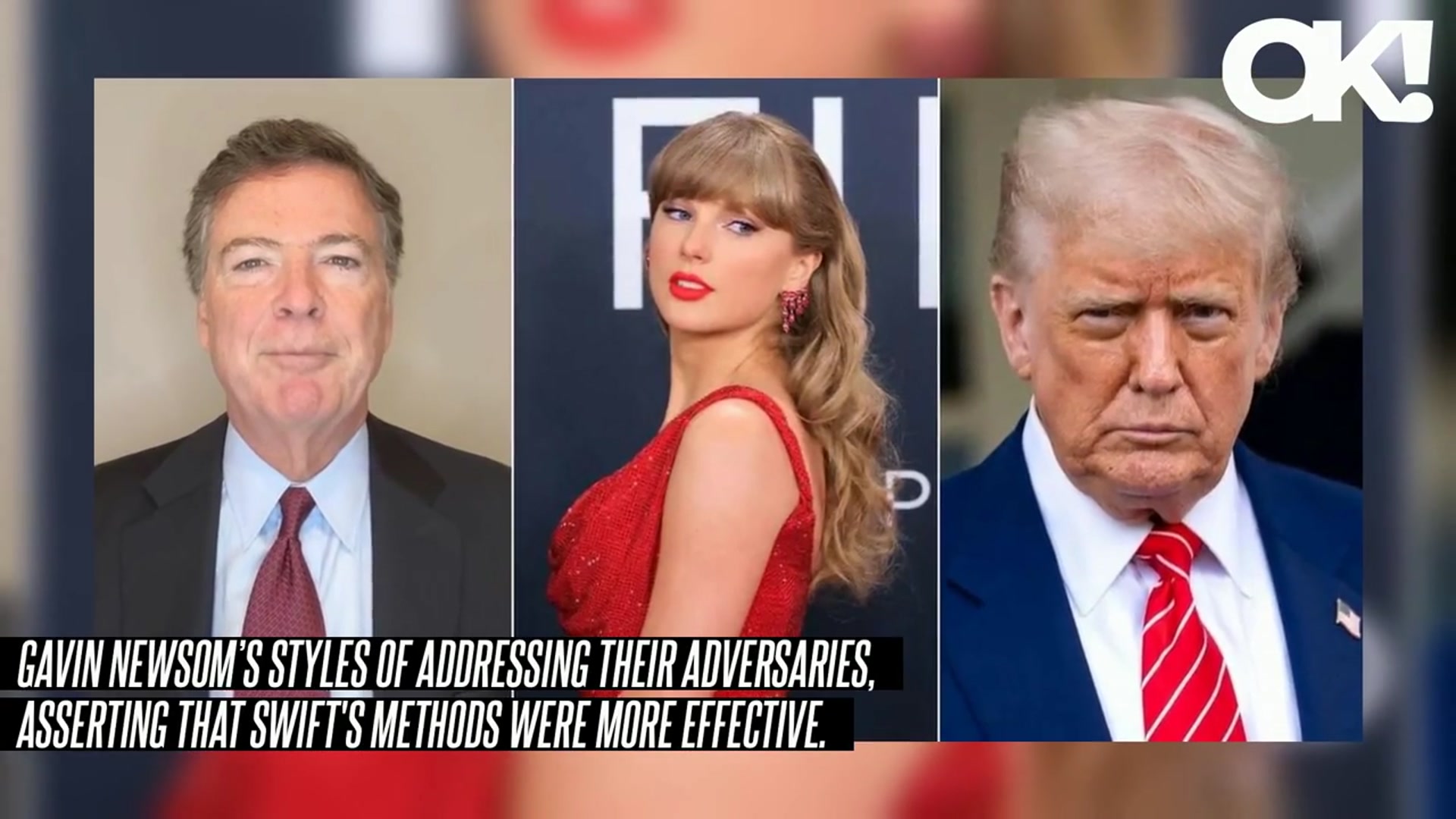 'Video thumbnail for Ex-FBI Director James Comey Rambles on About Taylor Swift and President Donald Trump in Odd Video: 'Living Her Best'