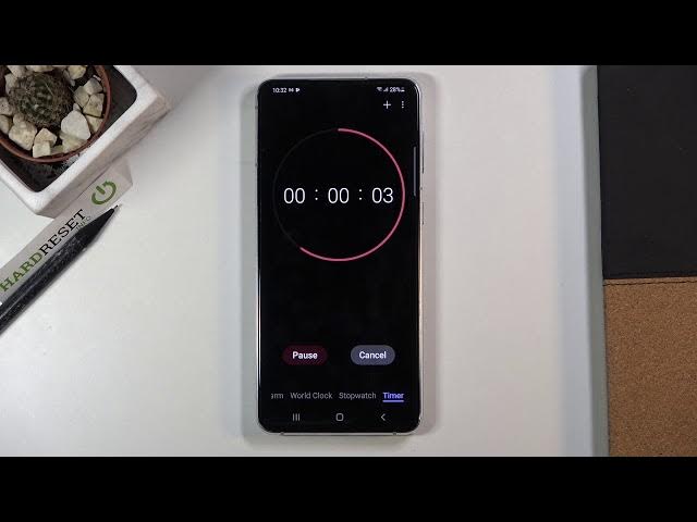 Video thumbnail for How to Set on Samsung Galaxy S21+ - Count down the time on Samsung Galaxy Phone.