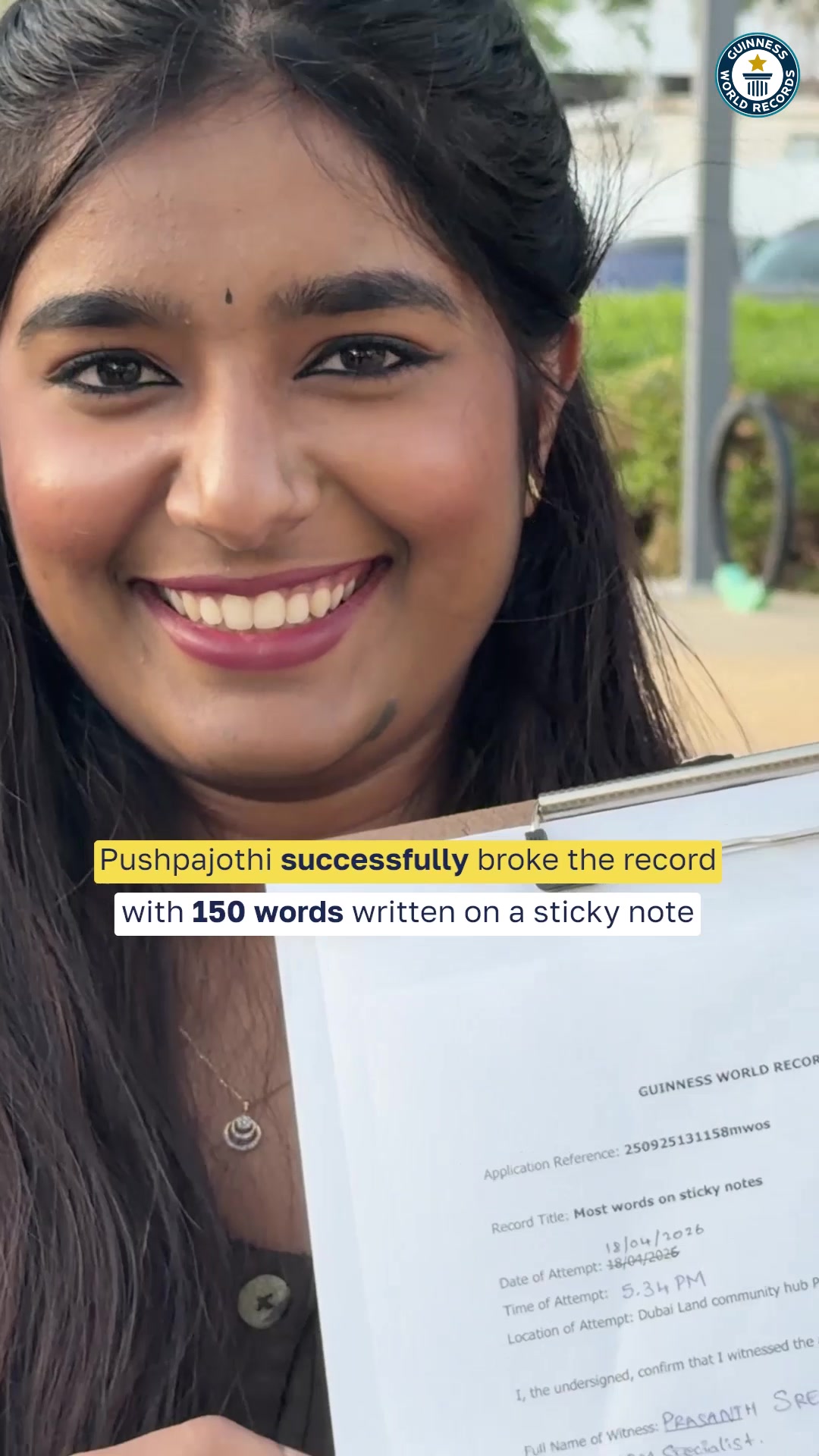 Video thumbnail for Most words written on a sticky note - 150 by Pushpajothi Ravikumar