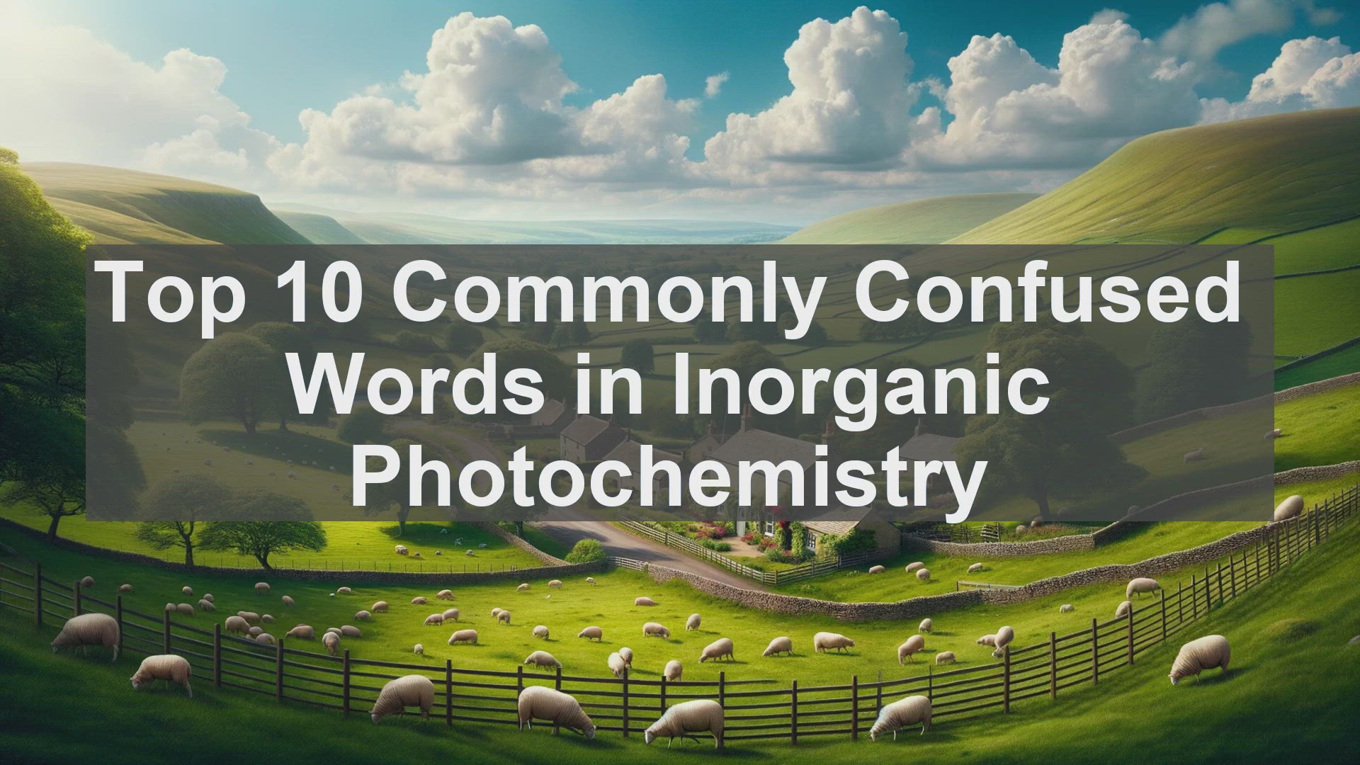 'Video thumbnail for Top 10 Commonly Confused Words in Inorganic Photochemistry'