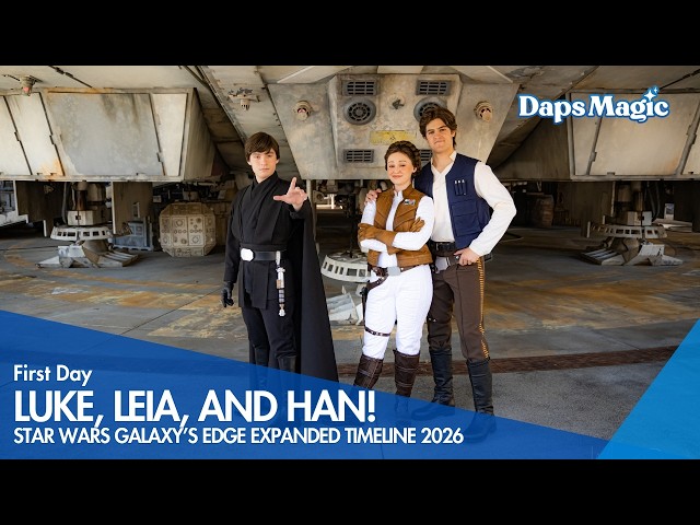 Video thumbnail for Han Solo, Leia Organa, & Luke Skywalker | Star Wars: Galaxy's Edge 🛰️👑⚔️