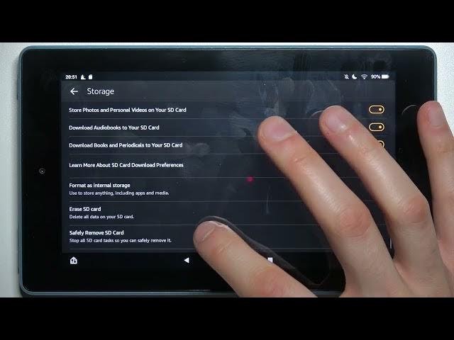 Video thumbnail for How to Format SD Card on AMAZON Fire 7 - Erase SD Card