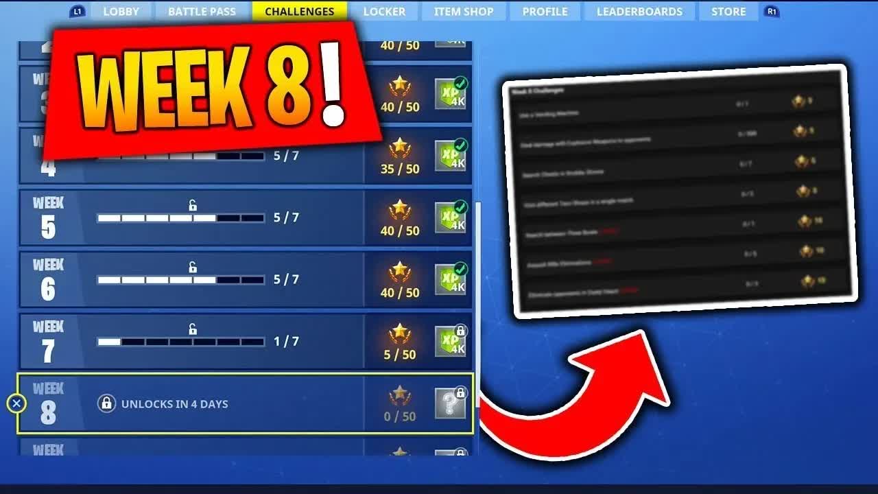Video thumbnail for *NEW* ALL WEEK 8 CHALLENGES LEAKED ON STREAM