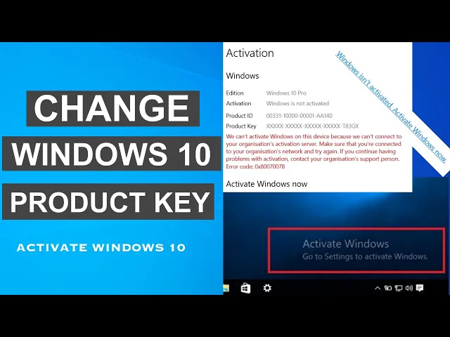 Video thumbnail for How To Change Windows 10 Product Key | Activate Windows 10
