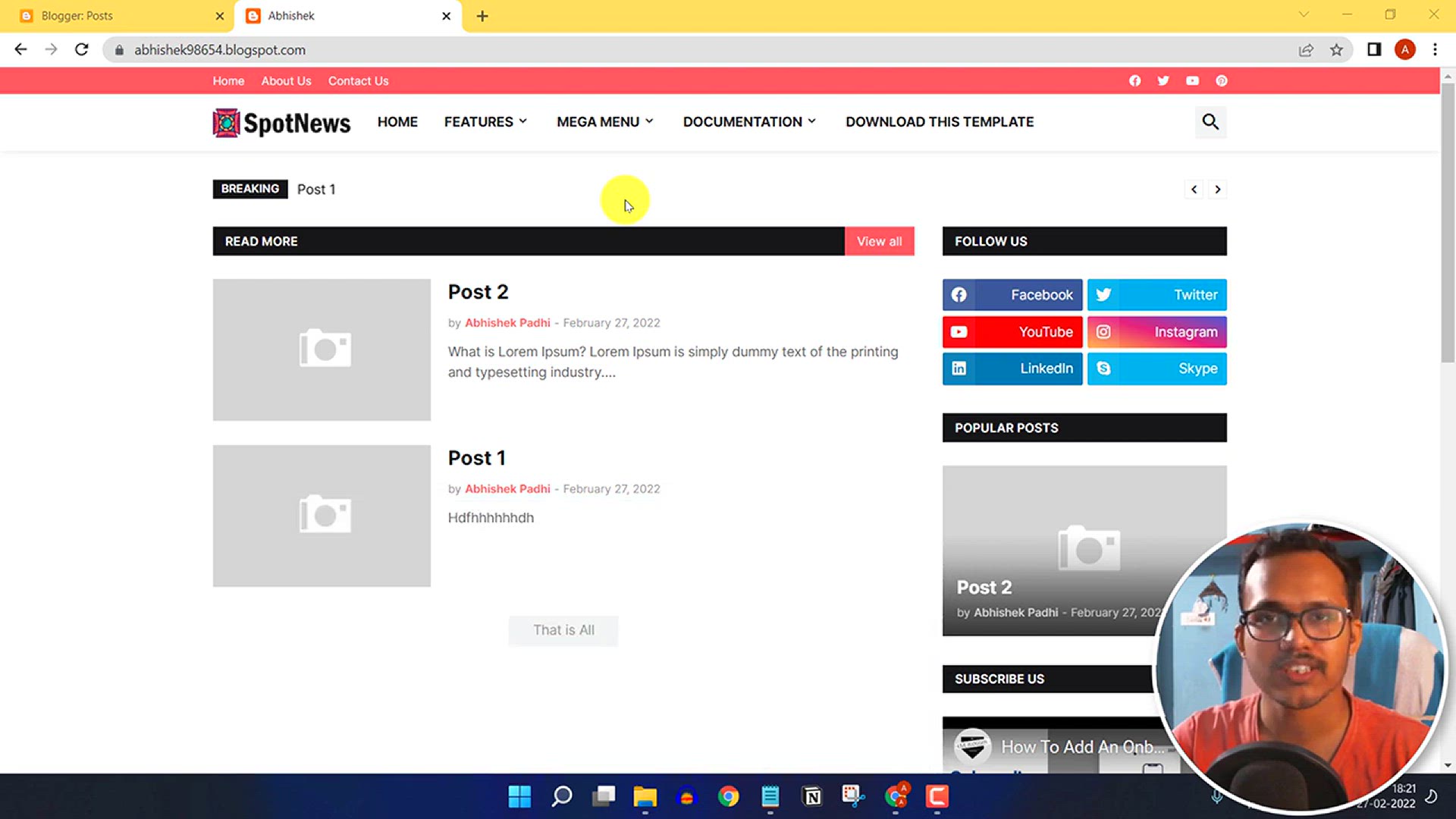 'Video thumbnail for Customize Blogger Theme For Beginners ( part-1 )'