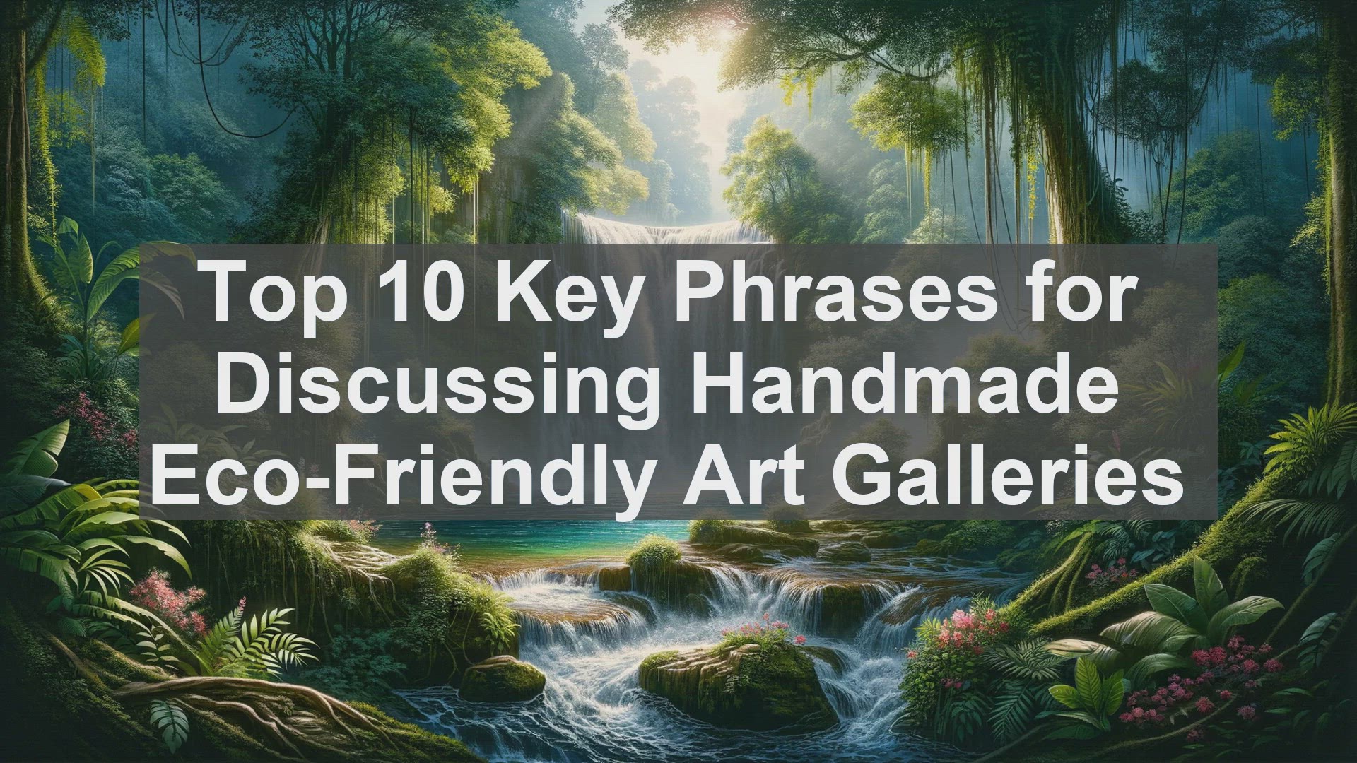'Video thumbnail for Top 10 Key Phrases for Discussing Handmade Eco-Friendly Art Galleries'