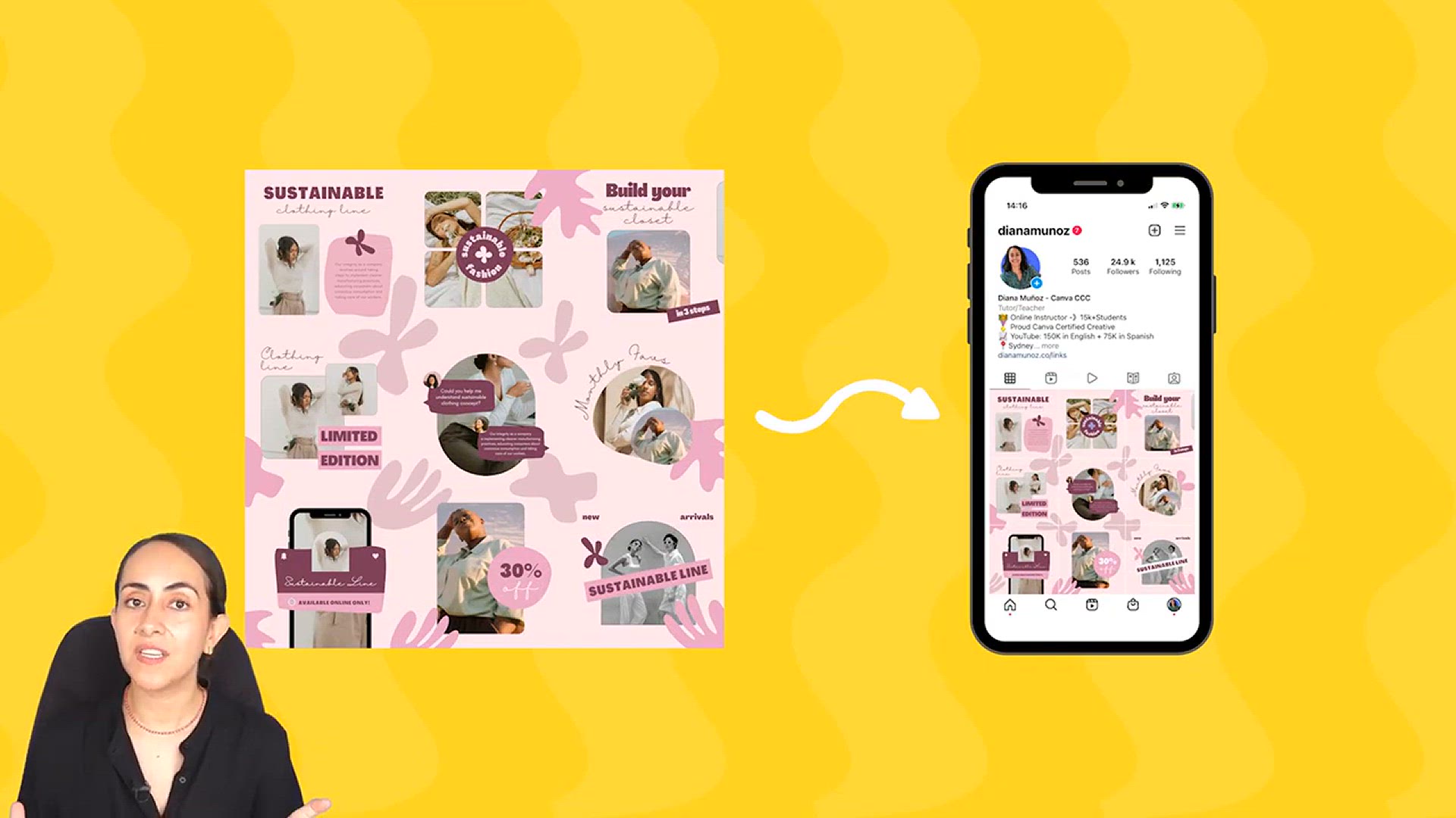 'Video thumbnail for How to make an INSTAGRAM PUZZLE feed with Canva - FREE, fun and easy!'