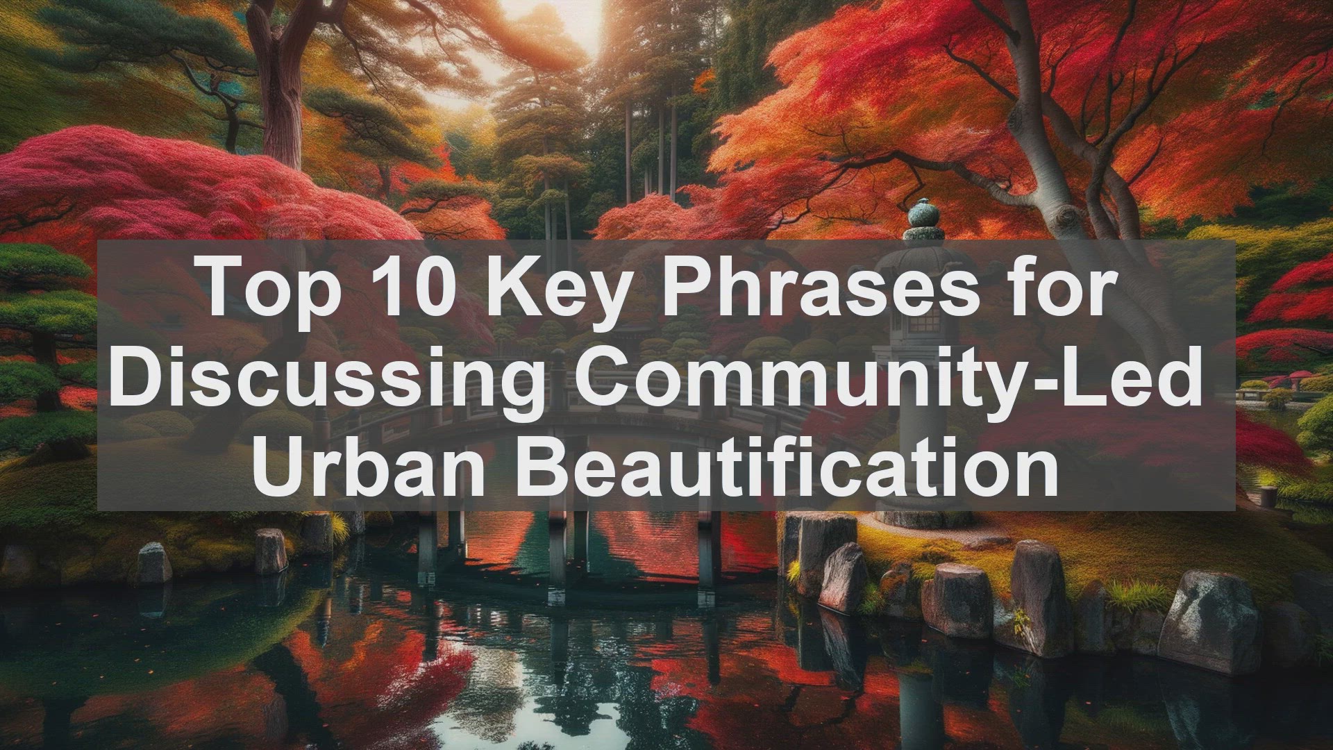 'Video thumbnail for Top 10 Key Phrases for Discussing CommunityLed Urban Beautification'