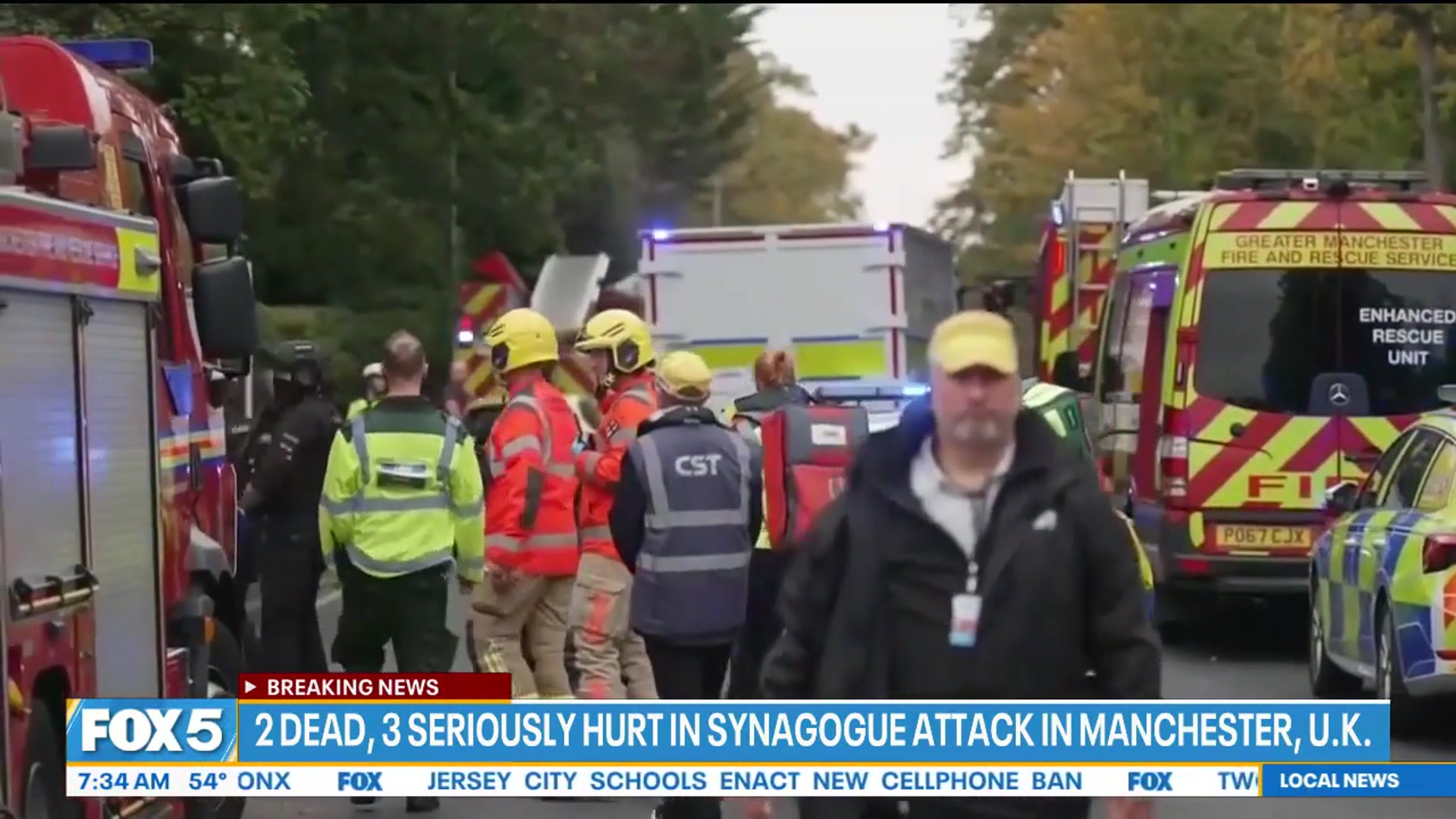 'Video thumbnail for 2 dead in synagogue attack in Manchester, UK'