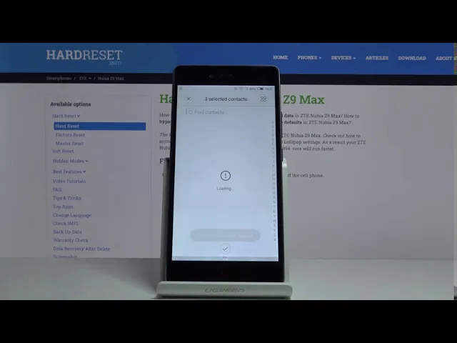 Video thumbnail for How to Transfer all Contacts on ZTE Nubia Z9 Max - Copy Contacts