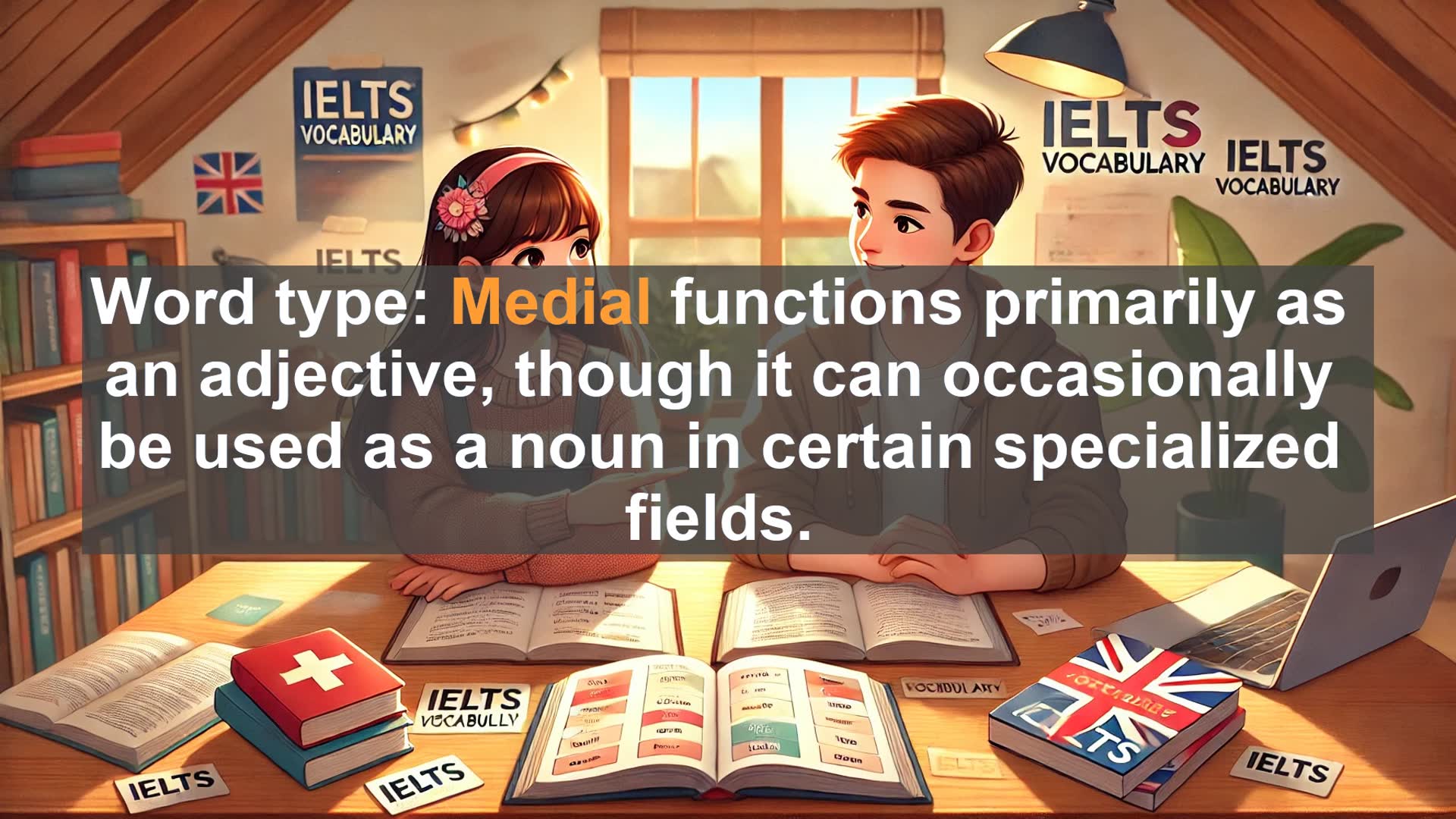 'Video thumbnail for 5000 Must Know IELTS 8.0 Vocabulary - IELTS Vocabulary: Understanding and Using 'Medial''