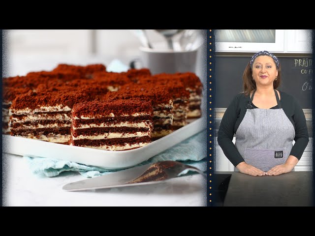 Video thumbnail for Prăjitura Marlenka rețeta video, cu foi cu miere și cacao și cremă de lapte condensat|L. Laurențiu