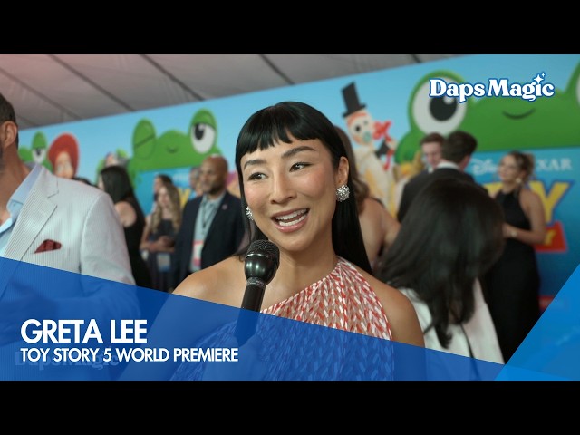 Video thumbnail for Greta Lee at Toy Story 5 World Premiere