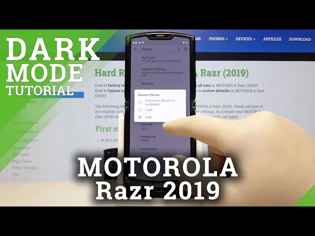 Video thumbnail for How to Change Device’s Theme of MOTOROLA Razr 2019 – Personalize Display