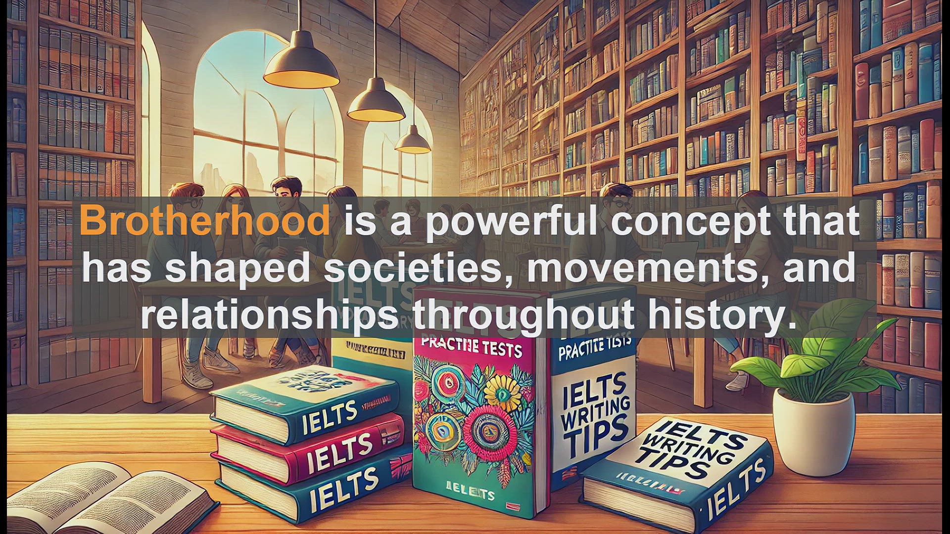 'Video thumbnail for 5000 Must Know IELTS 8.0 Vocabulary - IELTS Vocabulary: Understanding and Using 'Brotherhood''