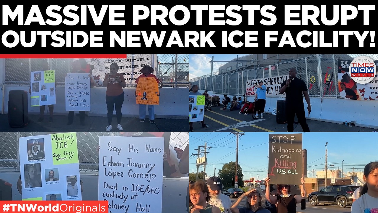 Video thumbnail for "He Died Inside Here": Fury Outside Newark ICE Facility After 41-Year-Old Migrant Dies in Custody!