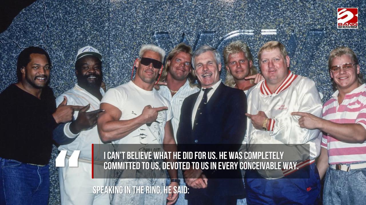 Video thumbnail for Wrestling icon Sting pays tribute to the late WCW founder Ted Turner