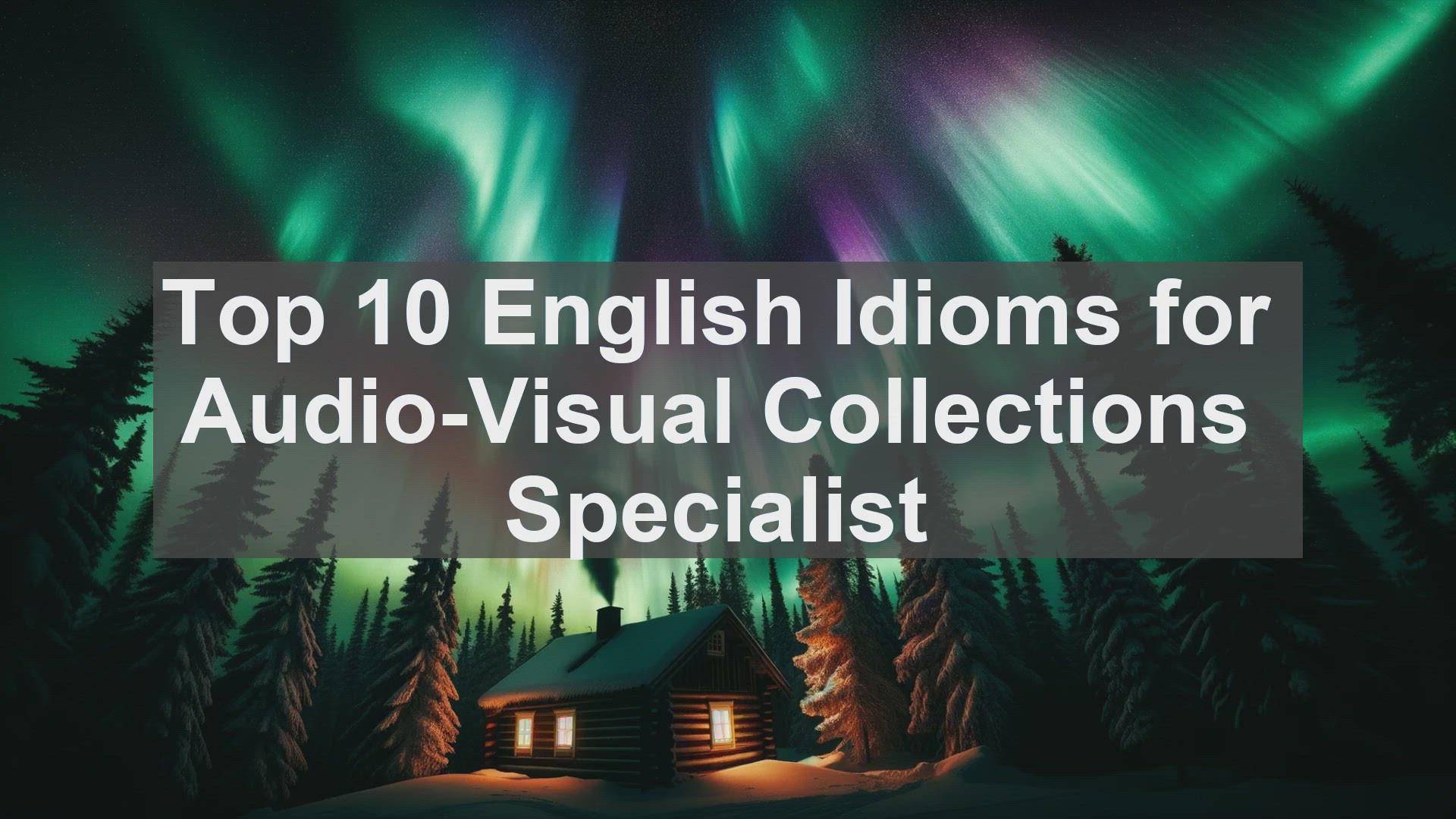 'Video thumbnail for Top 10 English Idioms for AudioVisual Collections Specialist'