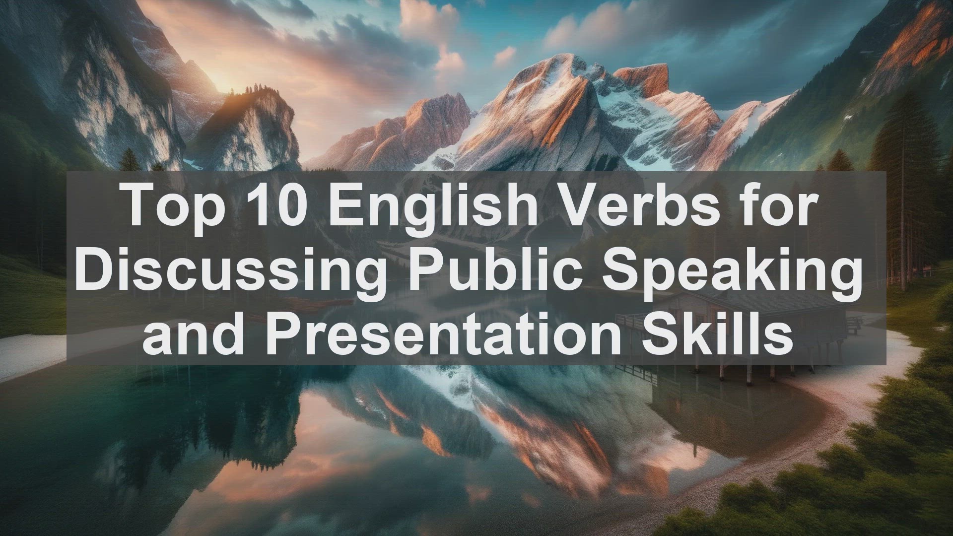 'Video thumbnail for Top 10 English Verbs for Discussing Public Speaking and Presentation Skills'