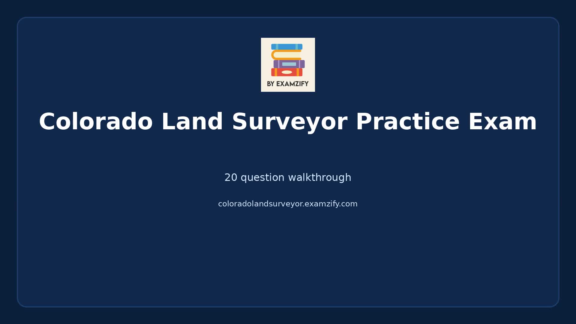 Video thumbnail for Colorado Land Surveyor Practice Exam