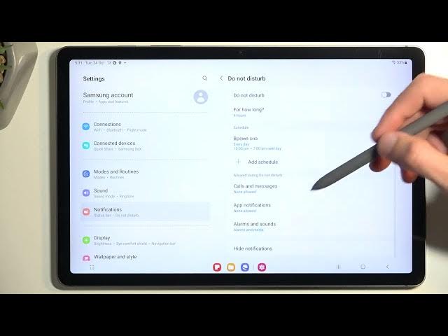 Video thumbnail for How to Activate Do Not Disturb Mode on SAMSUNG Galaxy Tab S9 FE