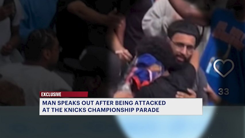 Video thumbnail for Exclusive: Victim, good Samaritan speak after slashing at Knicks ticker-tape championship parade